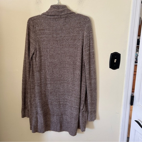 Barefoot Dreams Cozychic Lite Rounded Cardigan Tan Size M - Picture 2 of 5